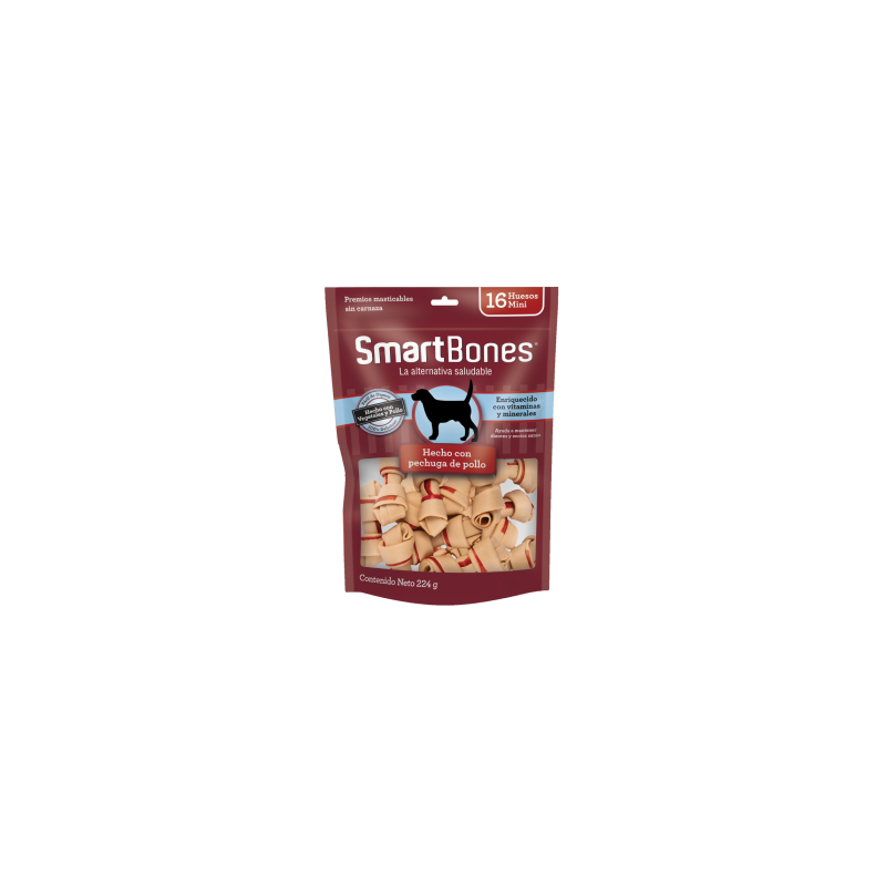 SMART BONES HUESOS POLLO MINI (16 PIEZAS)